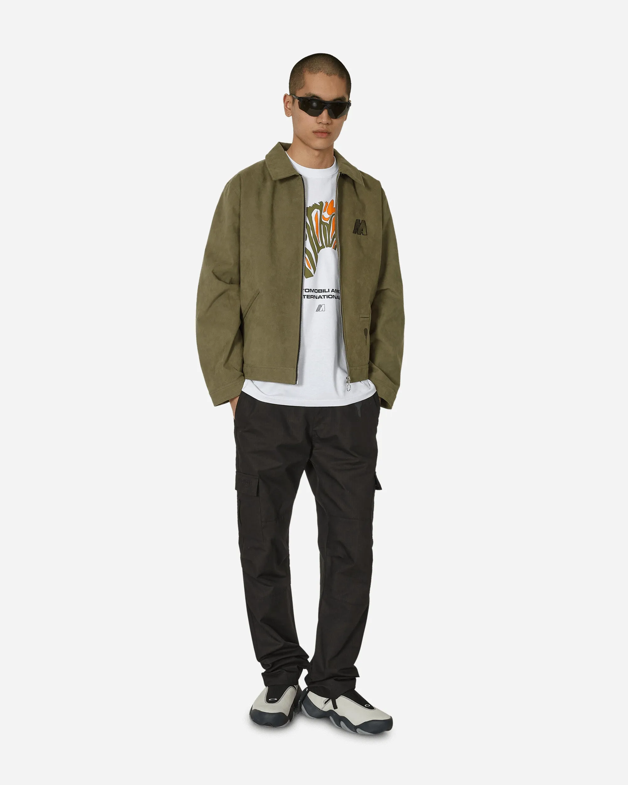 Black AA Logo Cargo Pants with Pockets