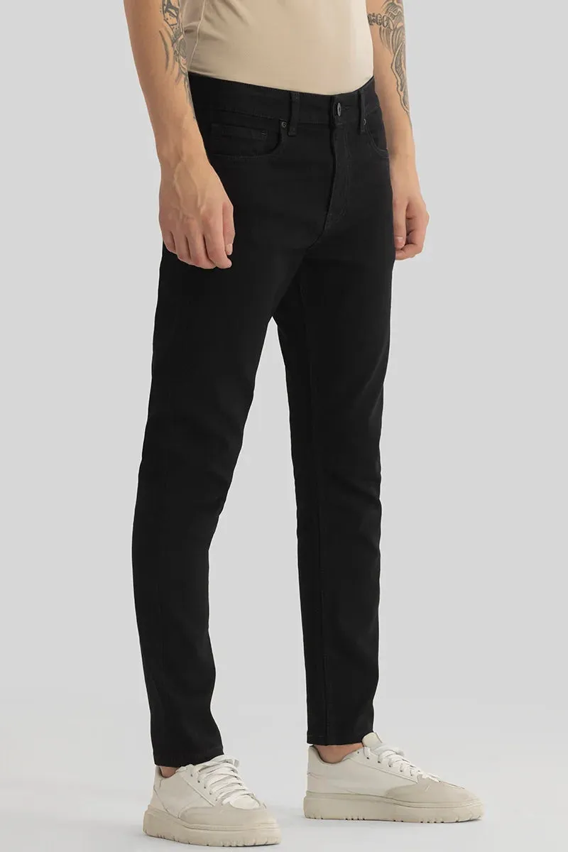 Alexandre Slim Fit Plain Black Jeans