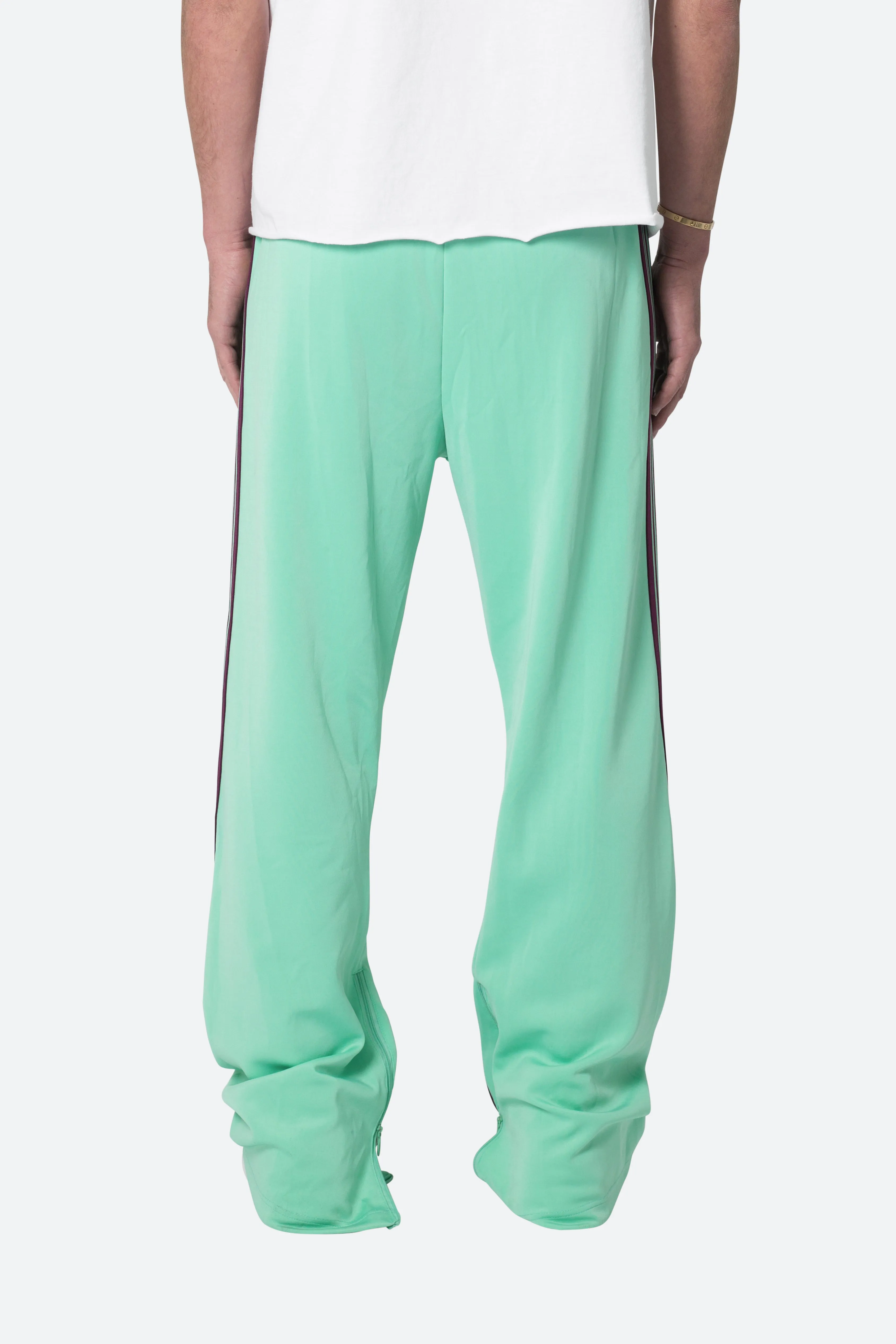 Stylish Green Bent Tape Track Pants for Men/Women