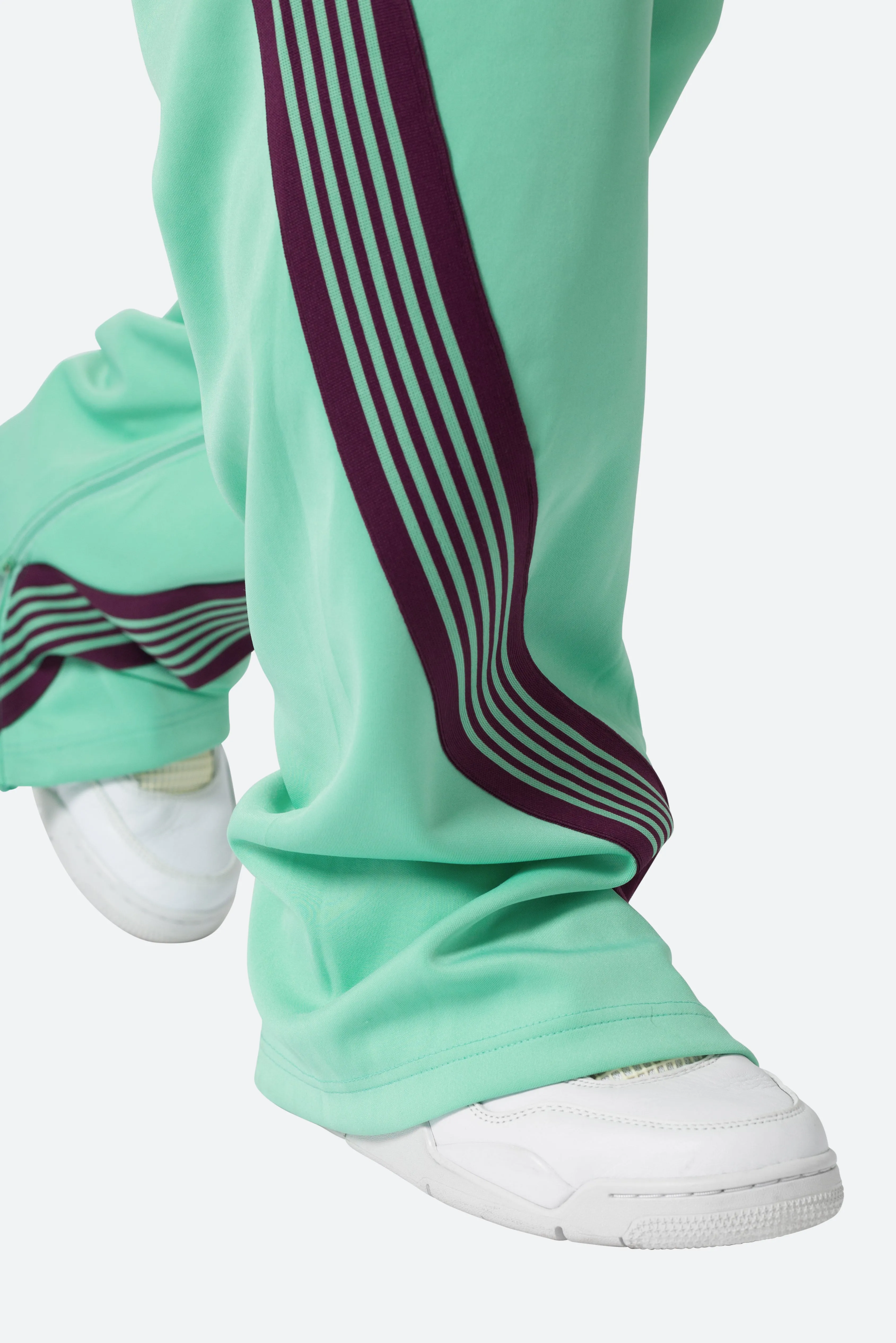 Stylish Green Bent Tape Track Pants for Men/Women