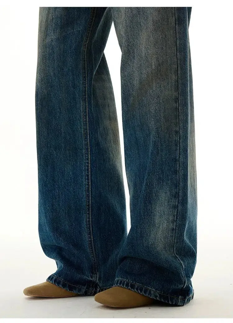 Dirty-Dyed Faded Jeans
