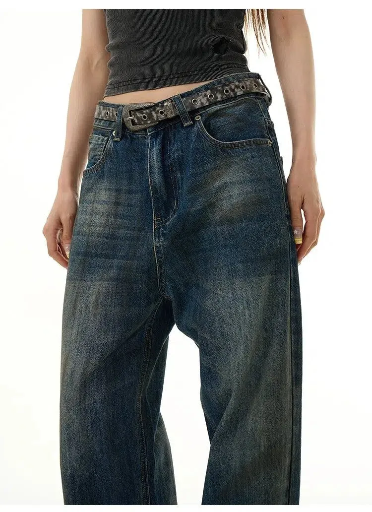 Dirty-Dyed Faded Jeans