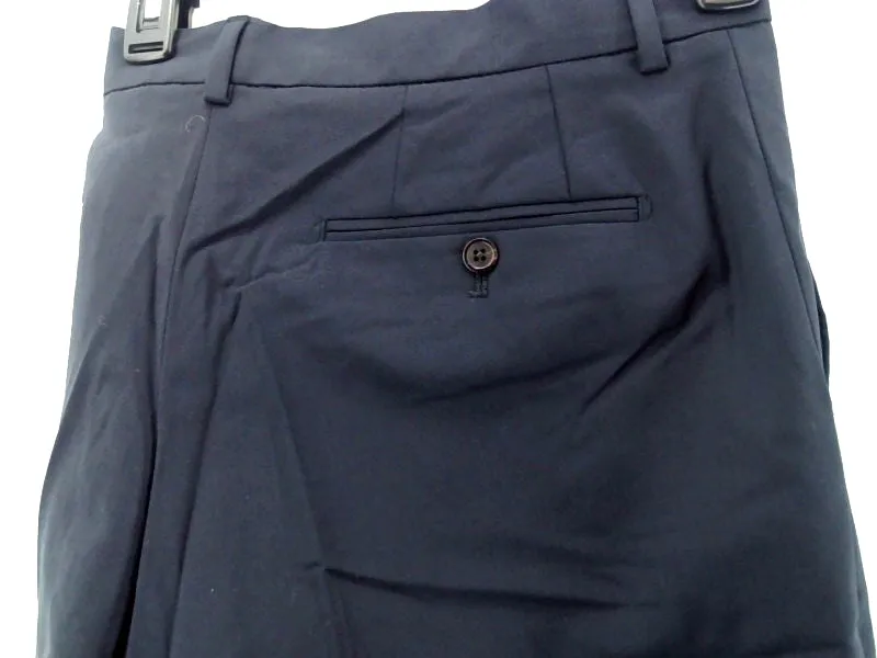 Lafaurie Mens Berto Pants Regular Zipper Dress Pants Size 44 Navy Blue