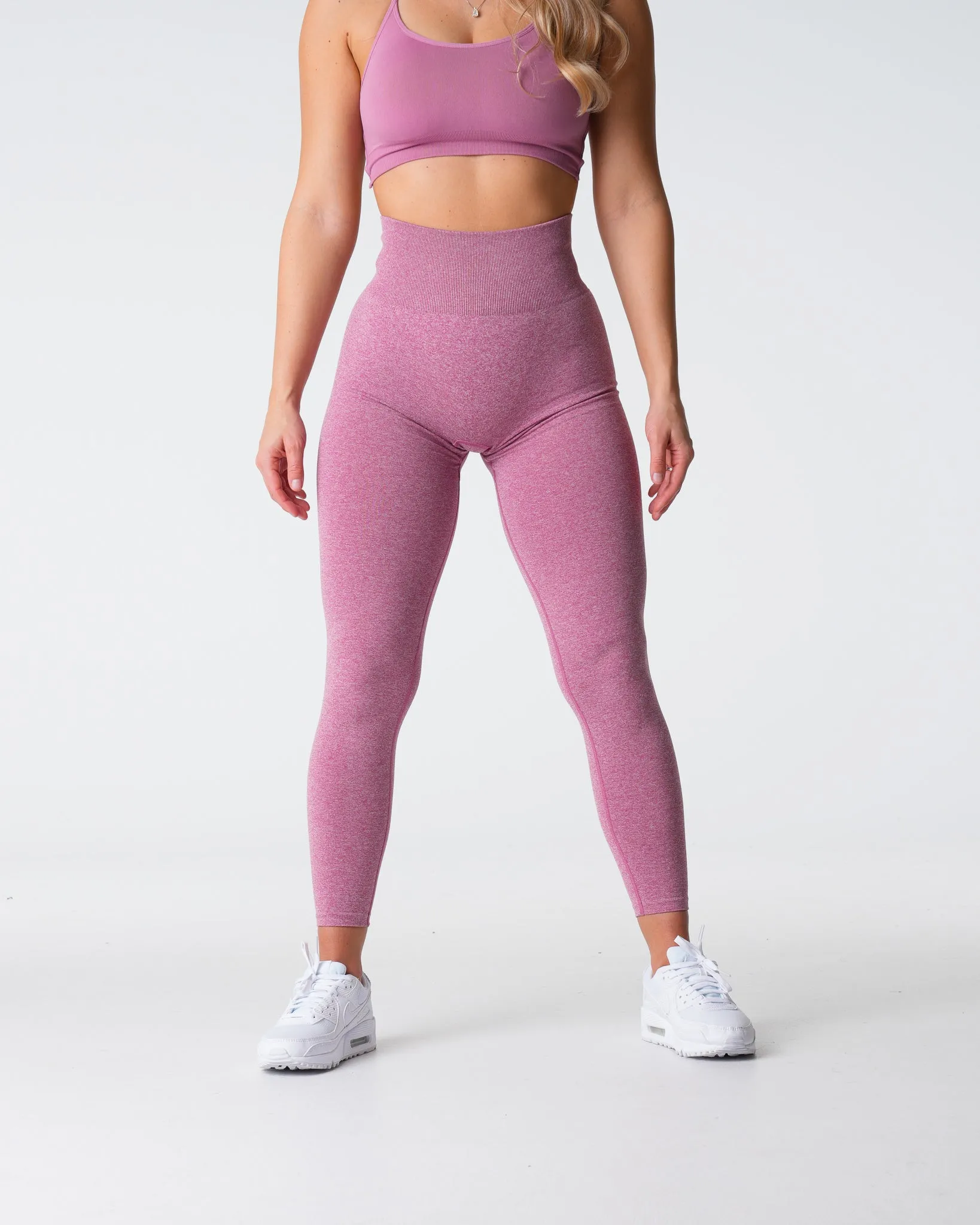 Pastel Pink Scrunch Seamless Leggings