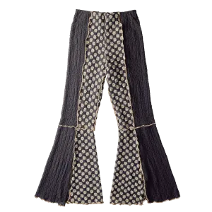 Shirring flared pants