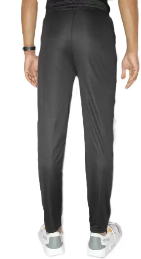 Solid Men Black Track Pants